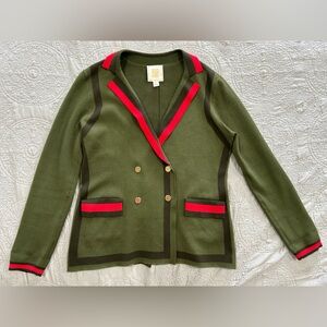 EMILY MCCARTHY‎ Sloane Sweater Blazer Olive Night Size Medium